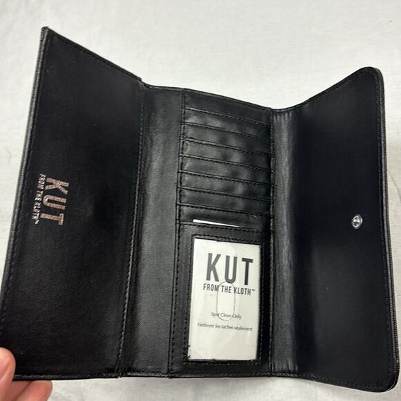 Kut From The Kloth Black & White Striped Wallet - Picture 4 of 4